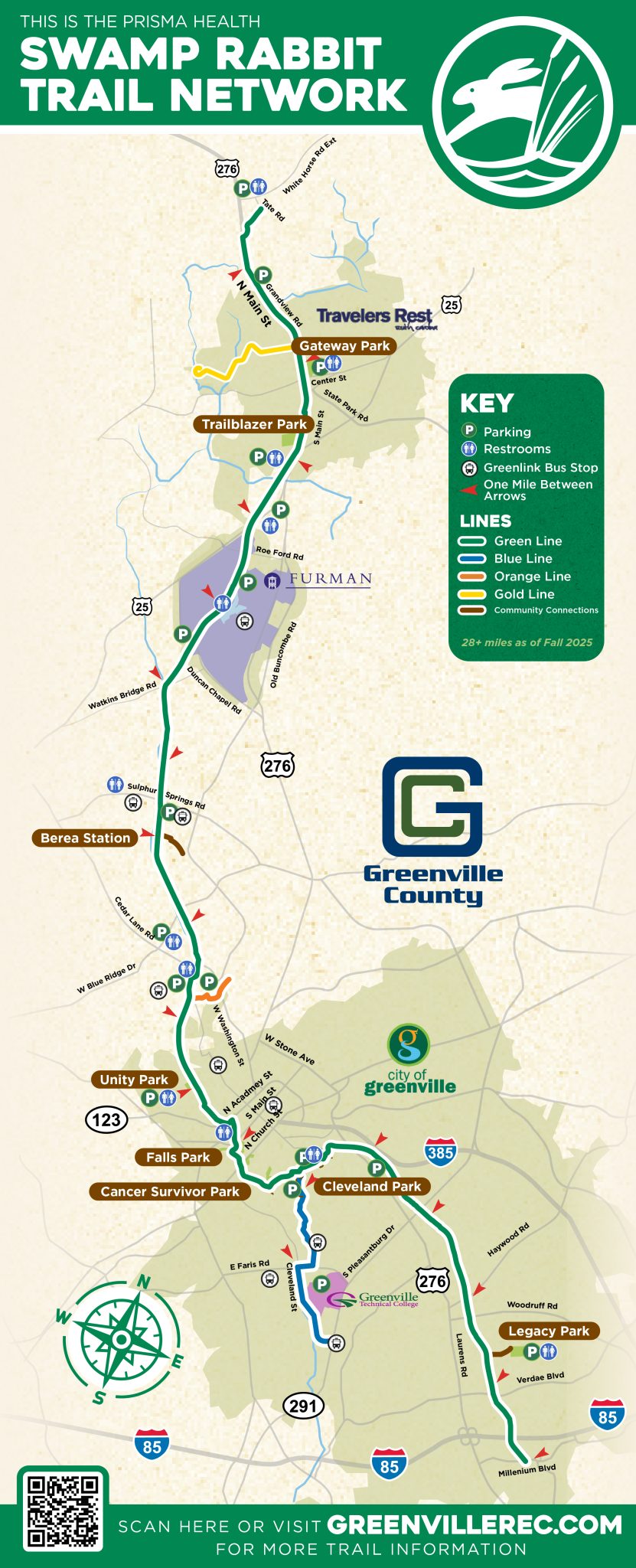 Spring Rabbit Trail Map Prisma Health Swamp Rabbit Trail - Greenville County Parks Recreation ...